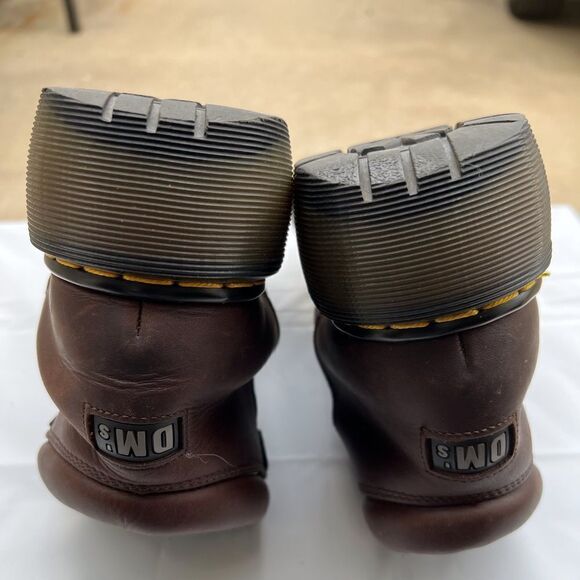 Dr Martens England Brown Leather 8595 Air Walk Platform Ankle Boots Sz WO 8 US - Picture 7 of 11